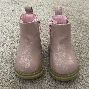 Glittery Pink Kids Boots
